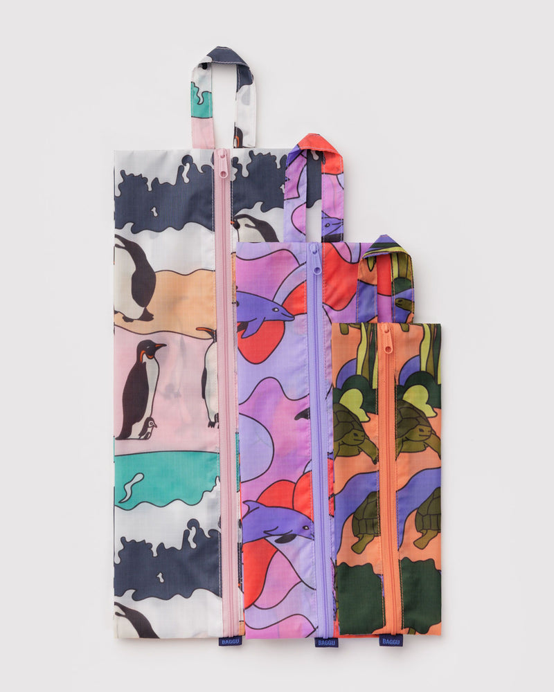 BAGGU  3D Zip Set - Vacation Animals