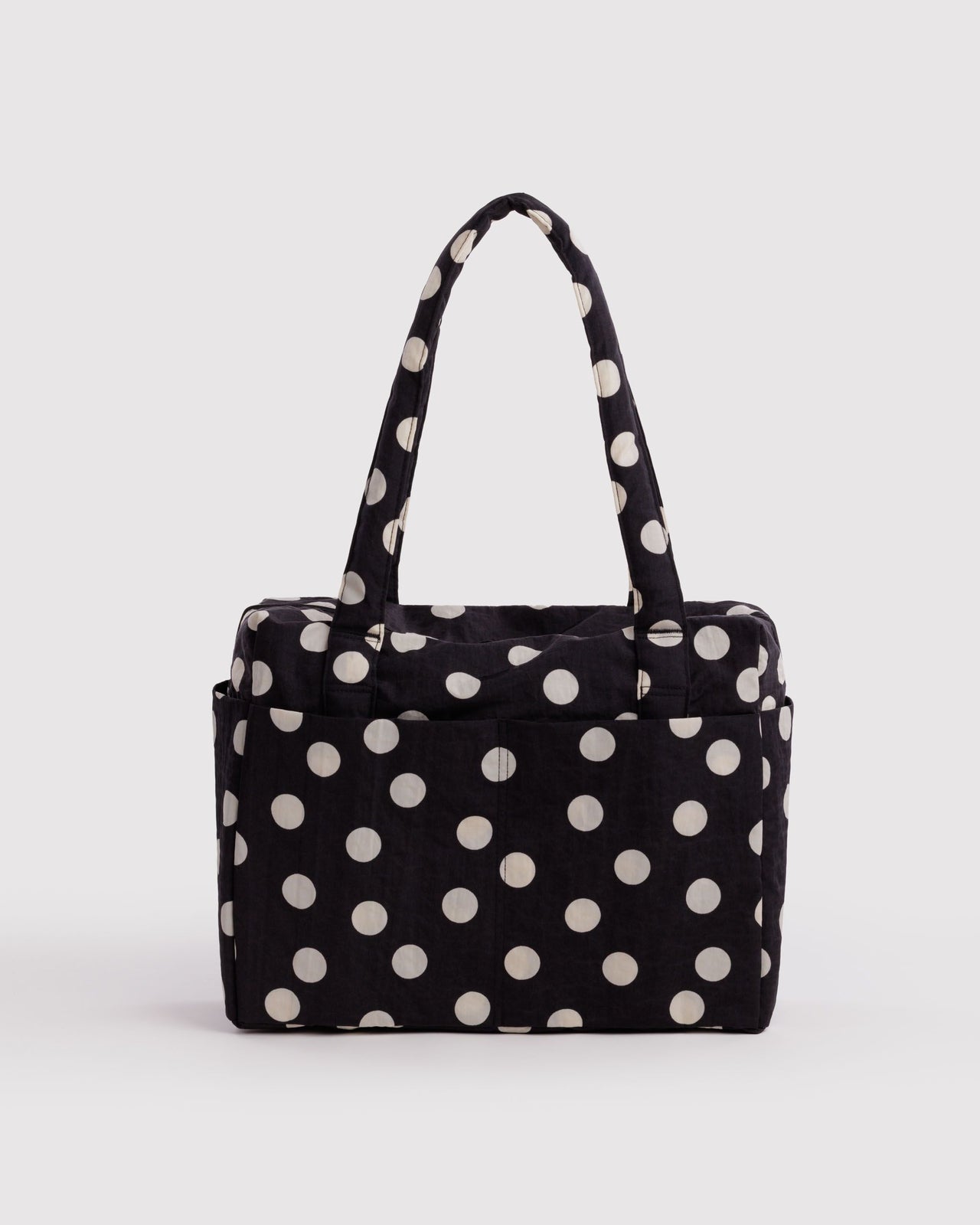 Small Cloud Carry-On - Black and Cream Polka Dot