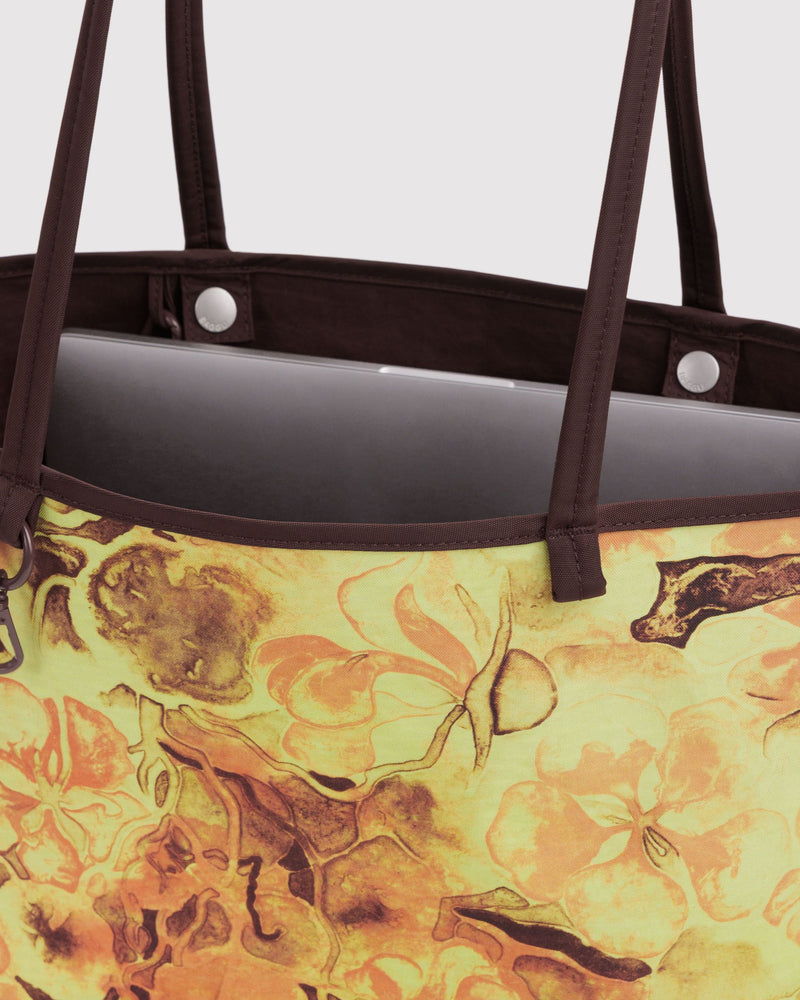 BAGGU  Medium Nylon Reversible Tote - Nasturtiums Ruth Asawa