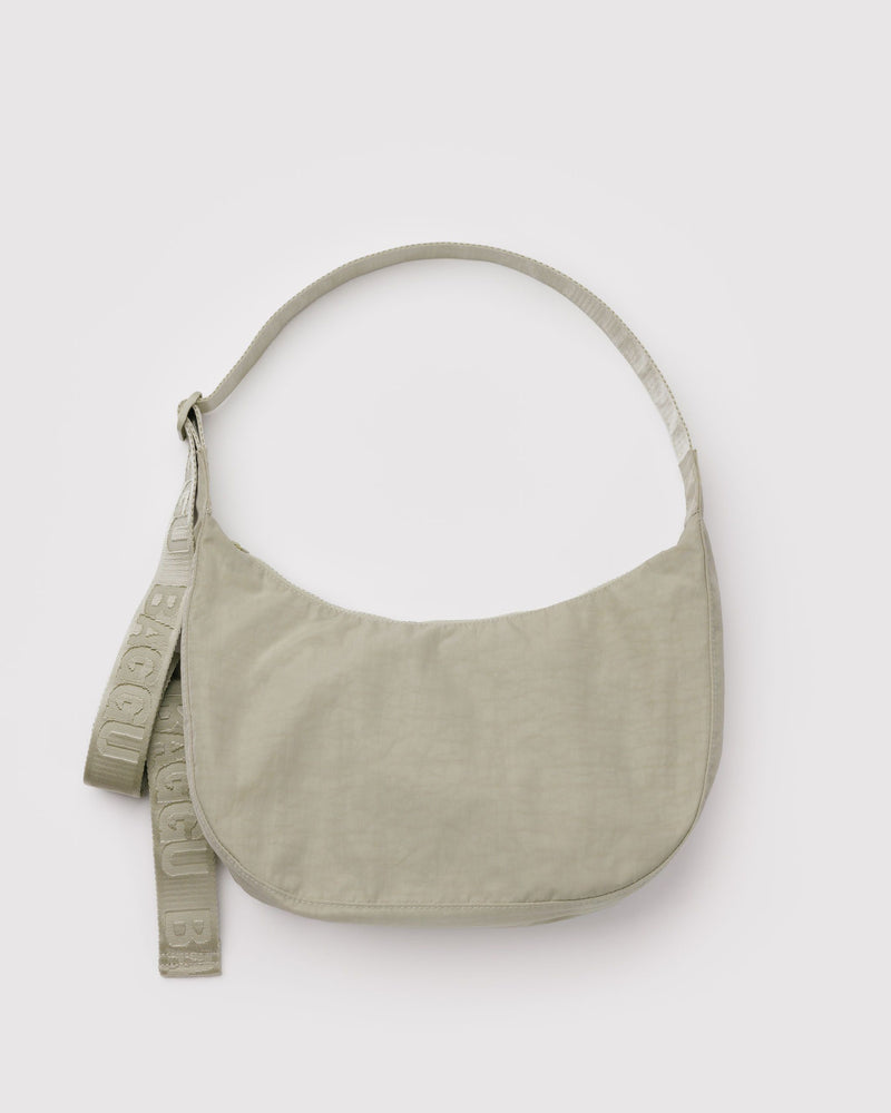 BAGGU  Medium Nylon Crescent Bag - Celadon