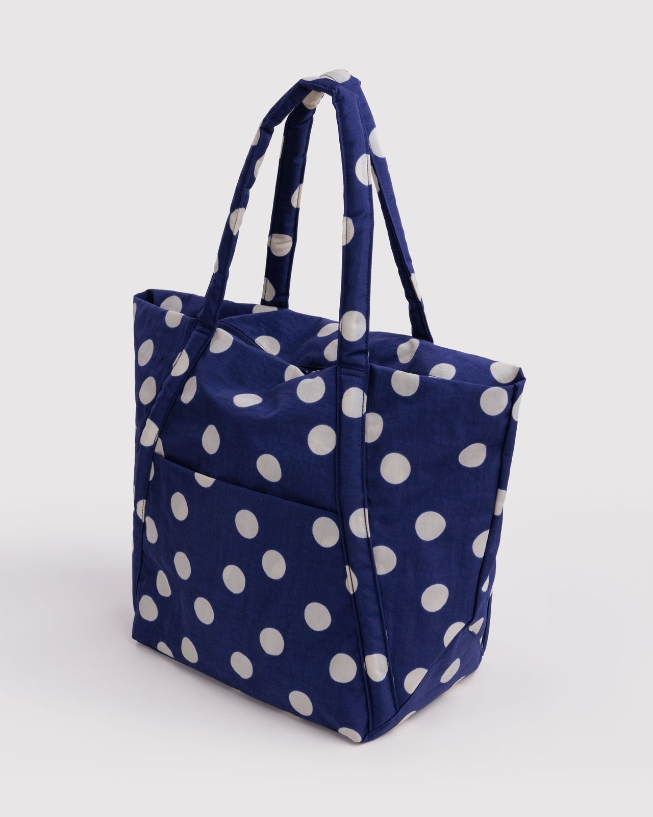 Cloud Bag - Navy and Cream Polka Dot