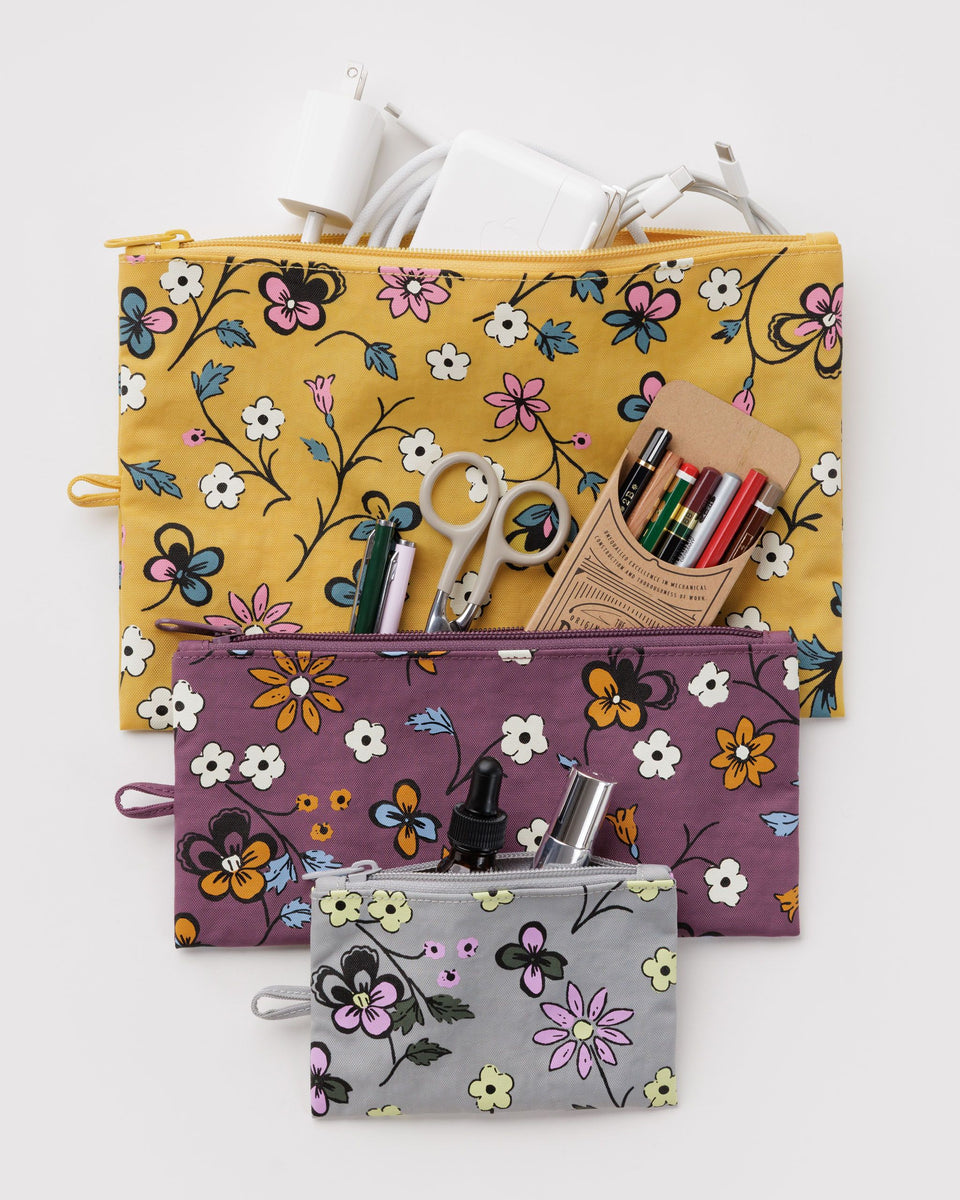 BAGGU Organization Flat Pouch Set - Wildwood Mix
