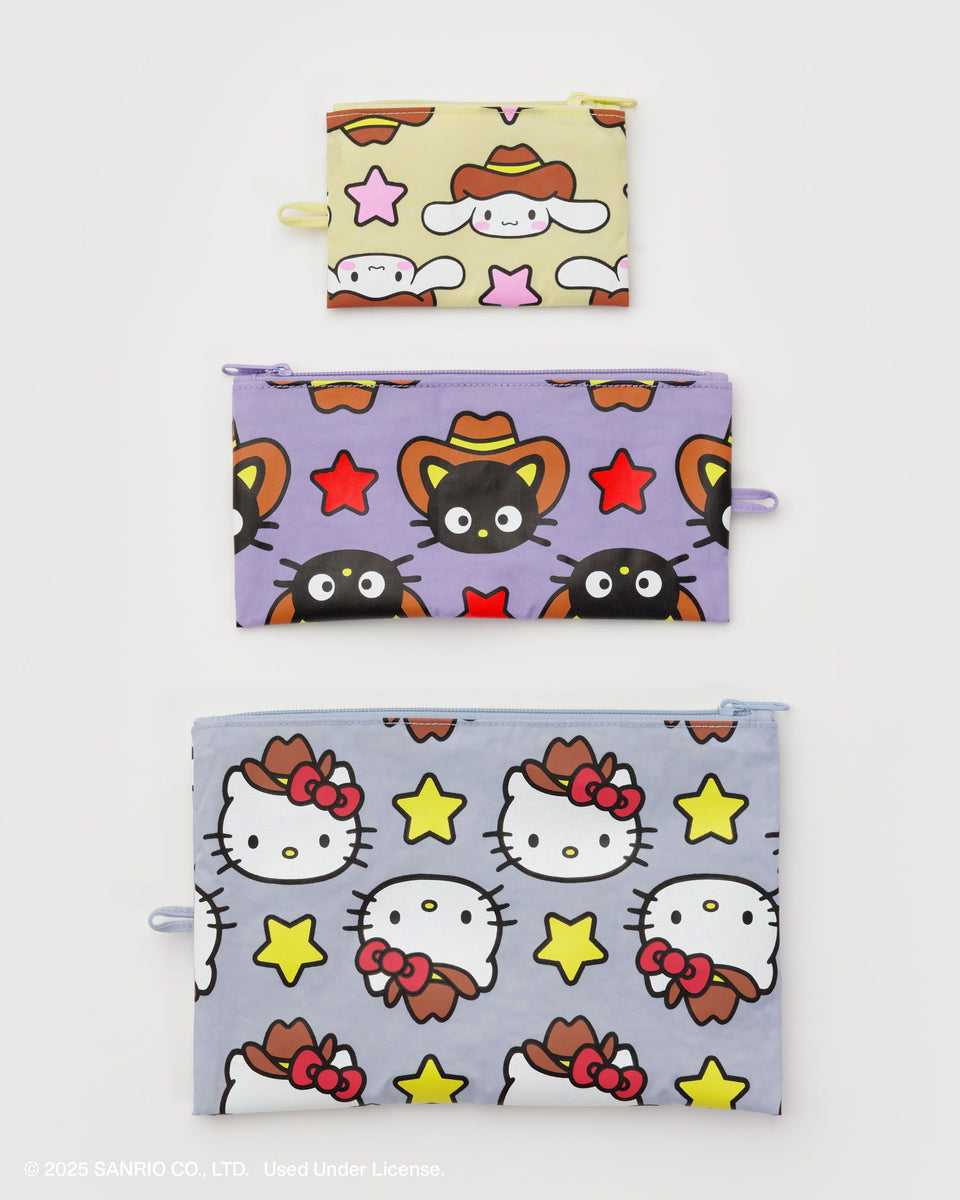 BAGGU New Arrivals Flat Pouch Set - Hello Kitty & Friends Western