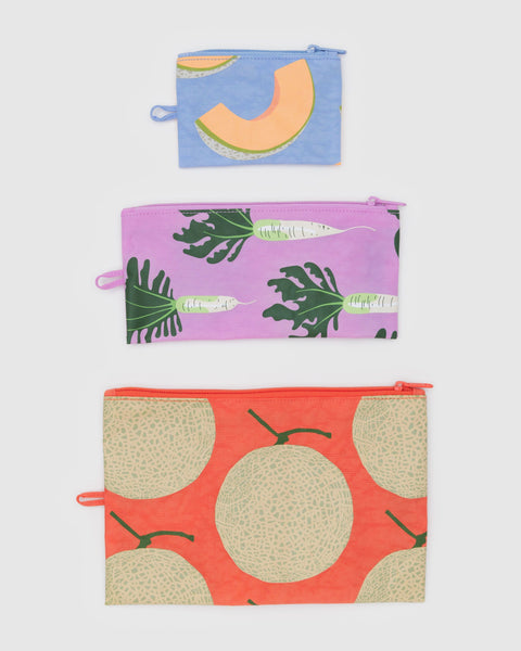 BAGGU.com Pouches Flat Pouch Set - Japanese Produce