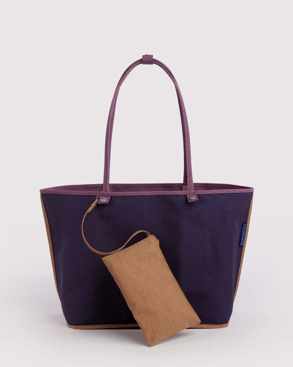 BAGGU New Arrivals Large Nylon Reversible Tote - Wild Plum Mix