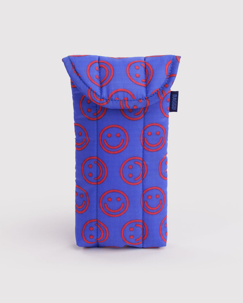 BAGGU  Puffy Glasses Sleeve - Mini Cobalt Happy
