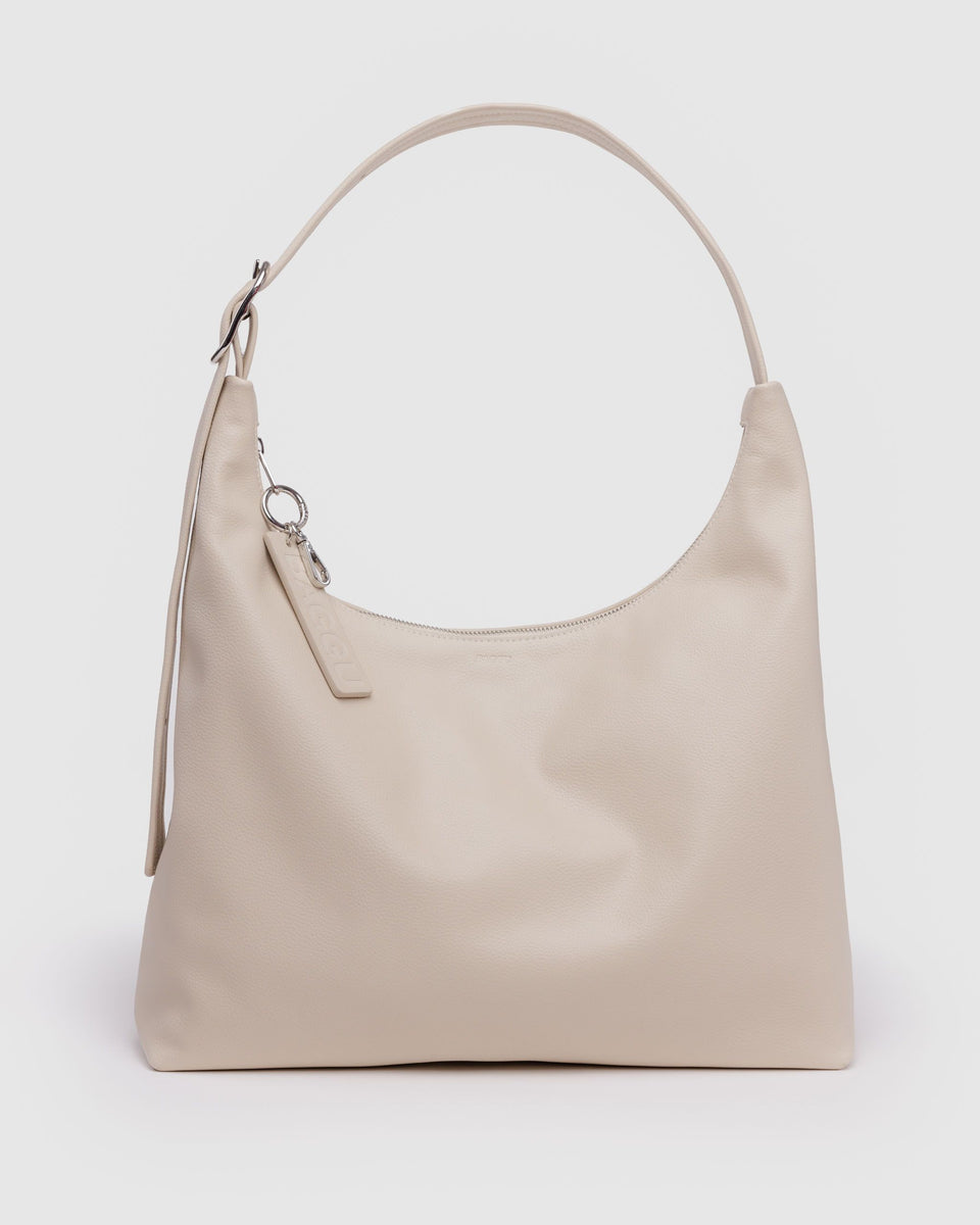 BAGGU PRODUCTS Recycled Leather Shoulder Bag - Stone