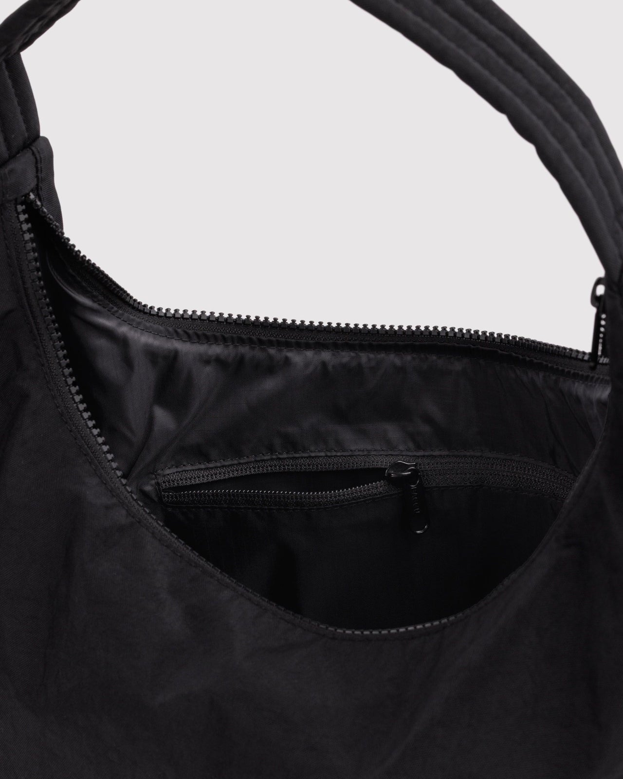 Nylon Shoulder Bag - Black