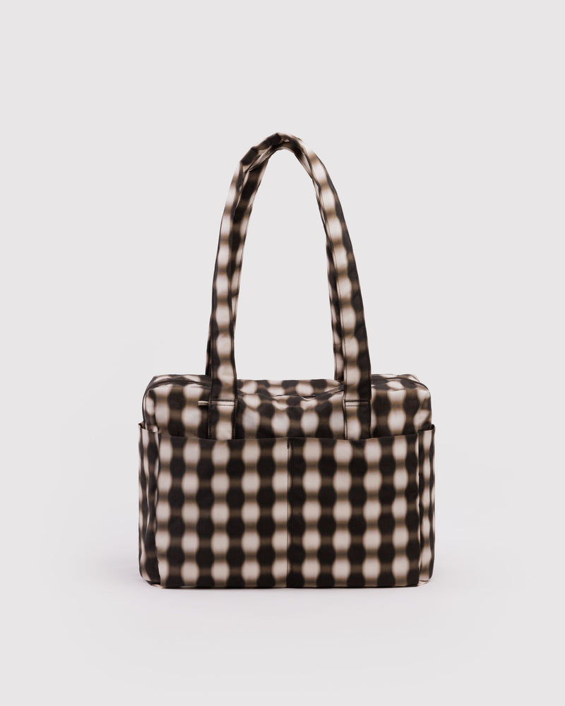 BAGGU  Everyday Cloud Bag - Blurred Gingham Brown