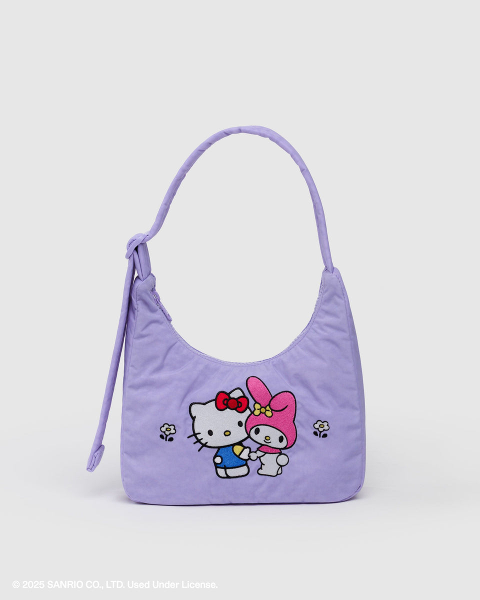 BAGGU SANRIO 2025 Mini Nylon Shoulder Bag - Embroidered Hello Kitty & My Melody