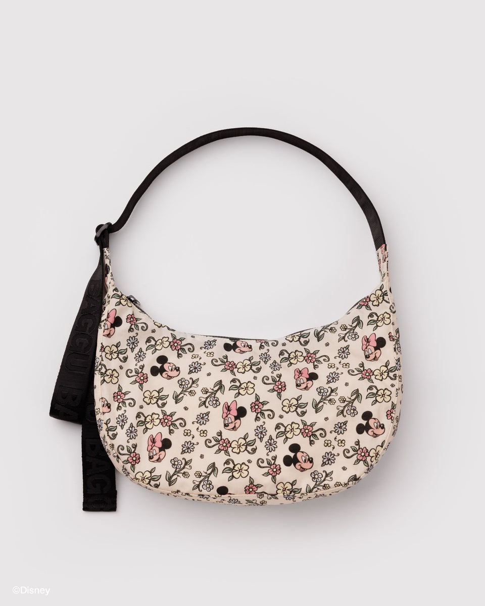 BAGGU Products Medium Nylon Crescent Bag - Storybook Floral