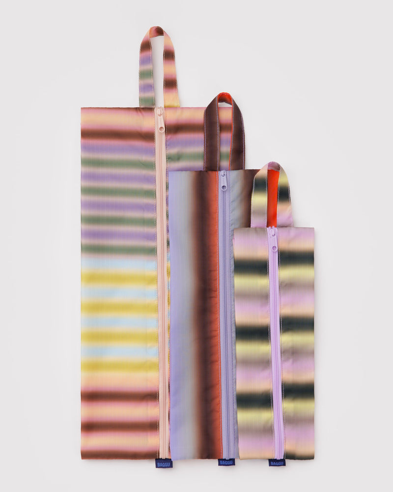 BAGGU  3D Zip Set - Gradient Stripes