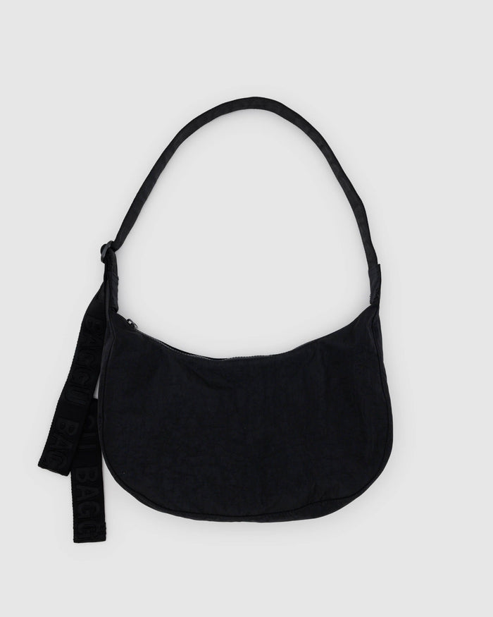 BAGGU.com Crossbody Bags Medium Nylon Crescent Bag - Black 47