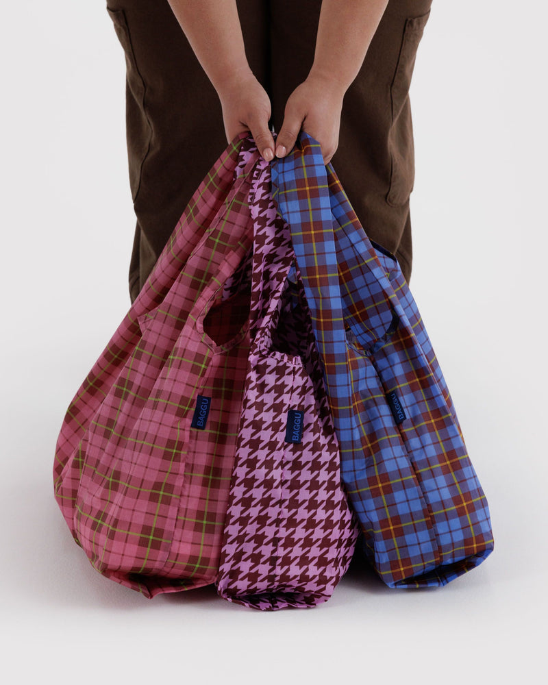 BAGGU  Standard Baggu Set of 3 - Check Mix