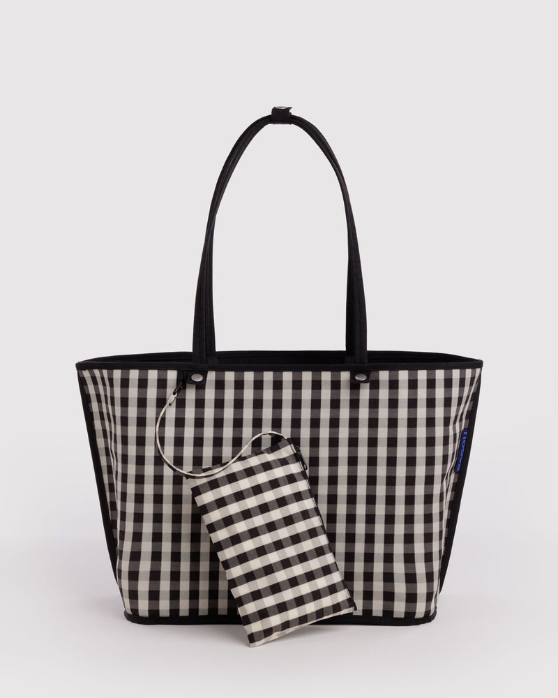 BAGGU  Large Nylon Reversible Tote - Black Mix