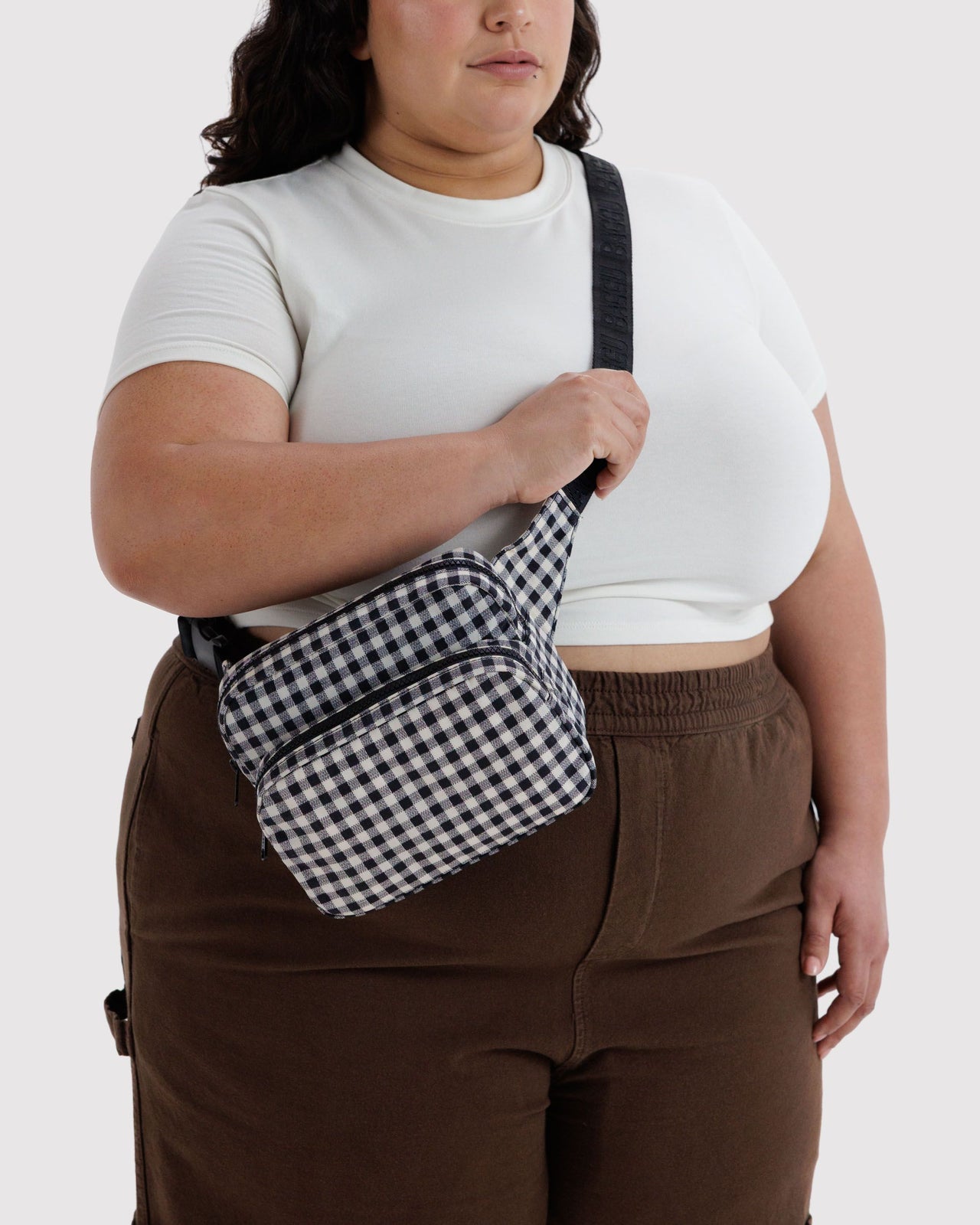 Fanny Pack - Black & White Gingham