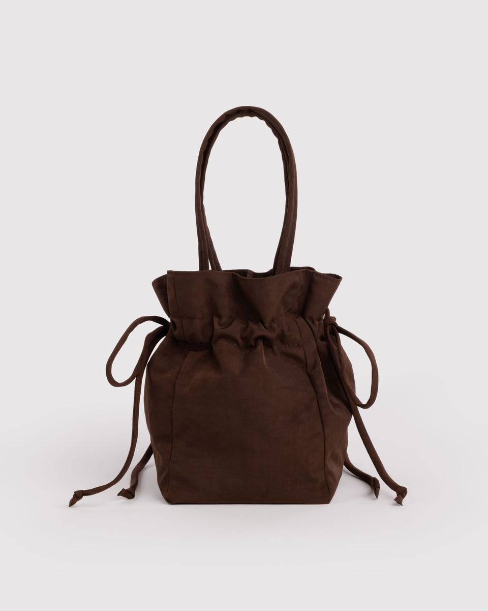 BAGGU New Arrivals Nylon Drawstring Bag - Coffee