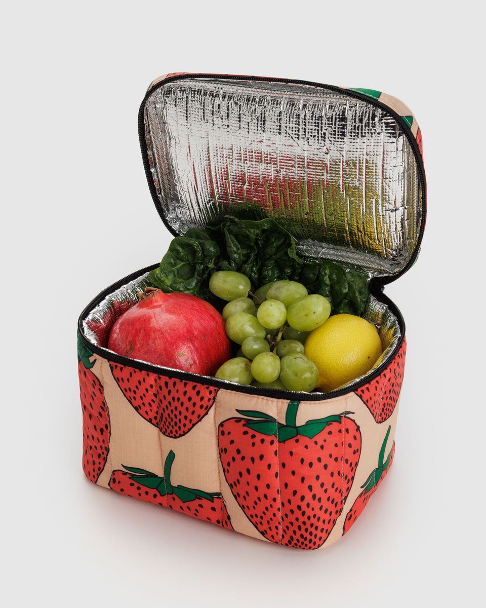 BAGGU Shop All Puffy Lunch Bag - Strawberry