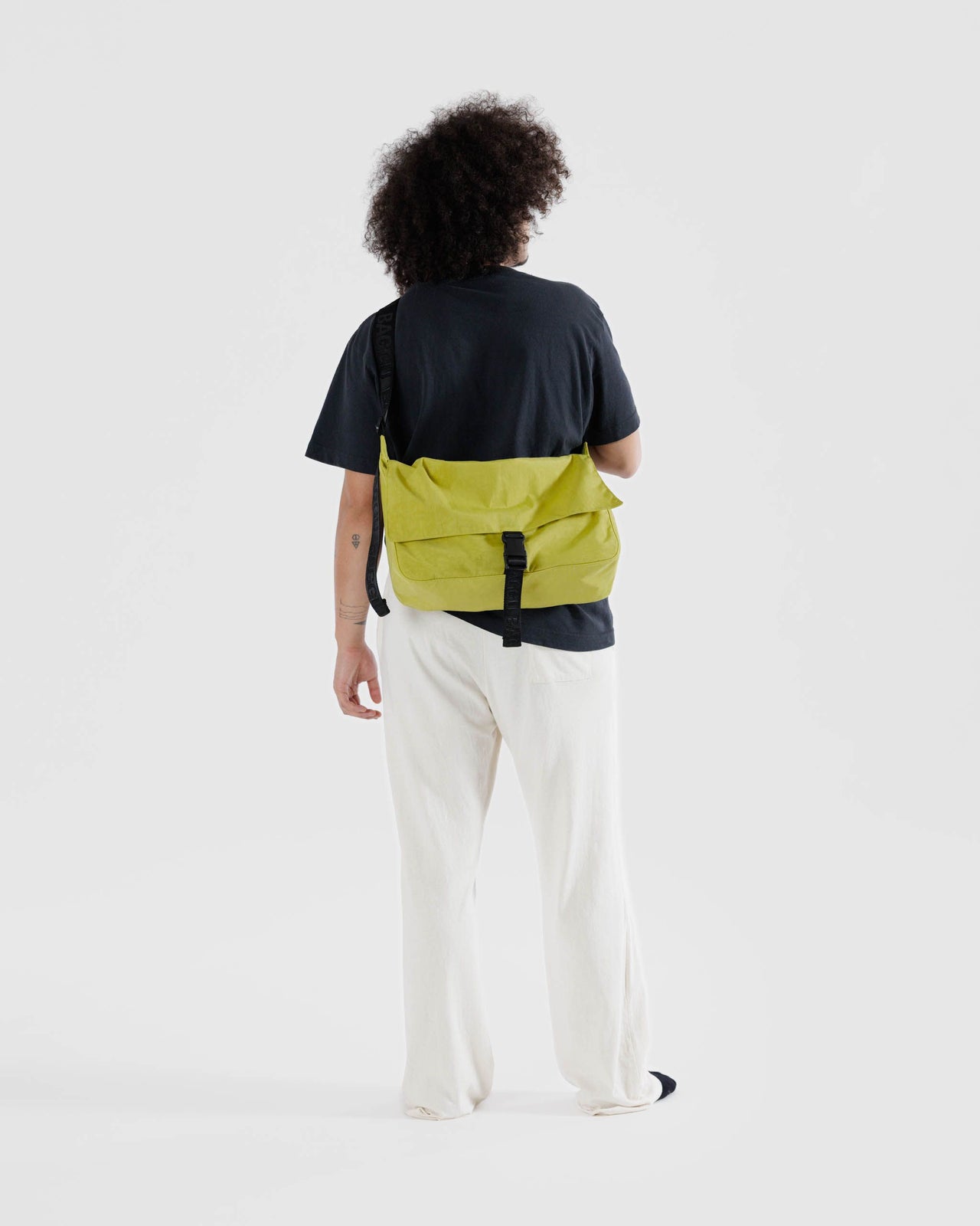 Nylon Messenger Bag - Lemongrass