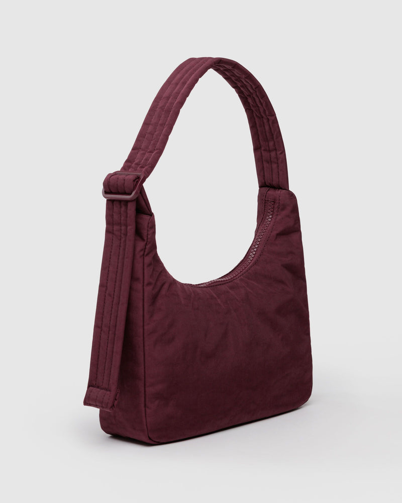 BAGGU  Mini Nylon Shoulder Bag - Mahogany