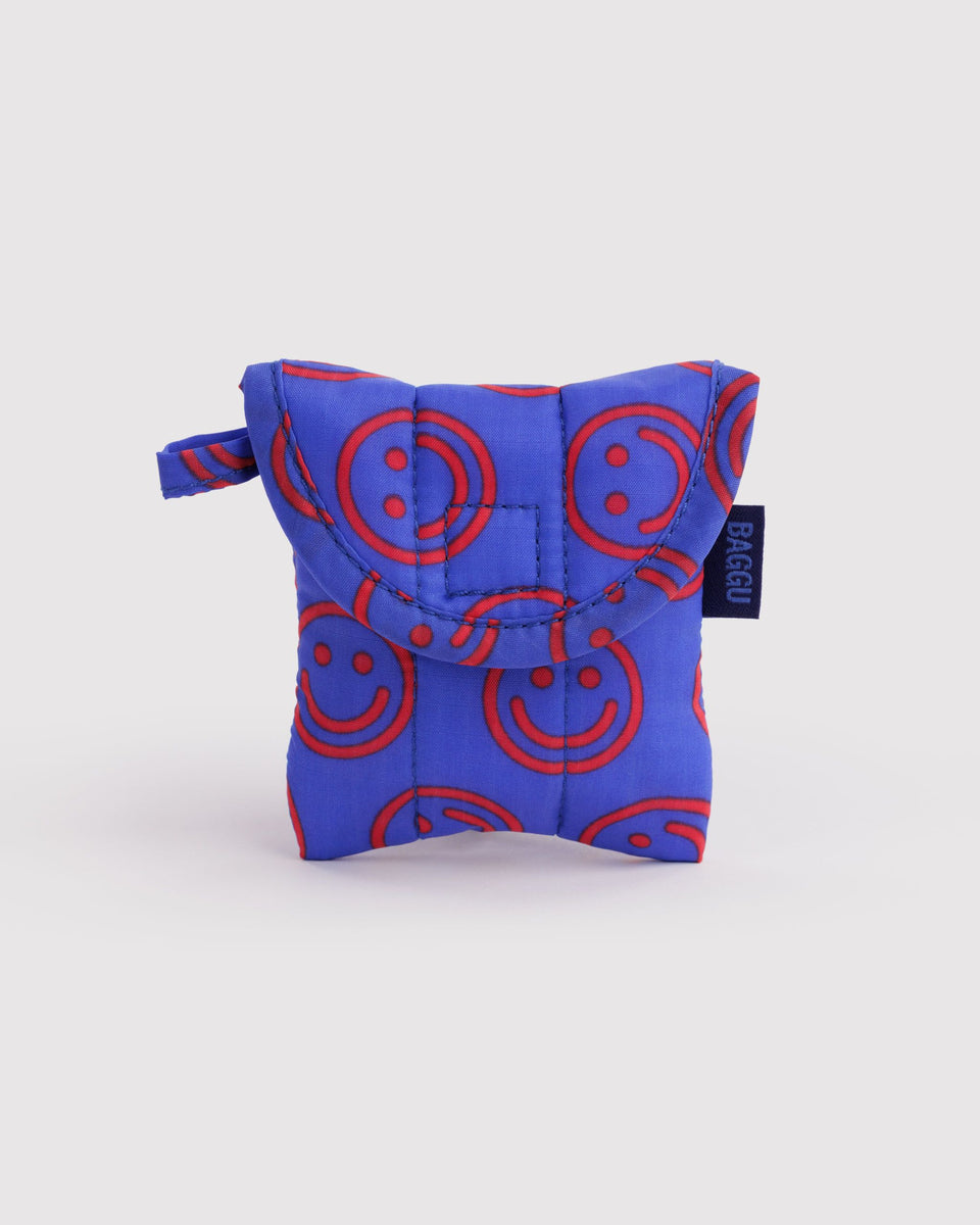 BAGGU Puffy Stuff Puffy Earbuds Case - Mini Cobalt Happy