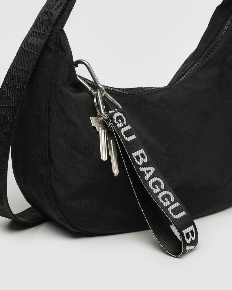 BAGGU.com Best Sellers Logo Keychain - Black and White