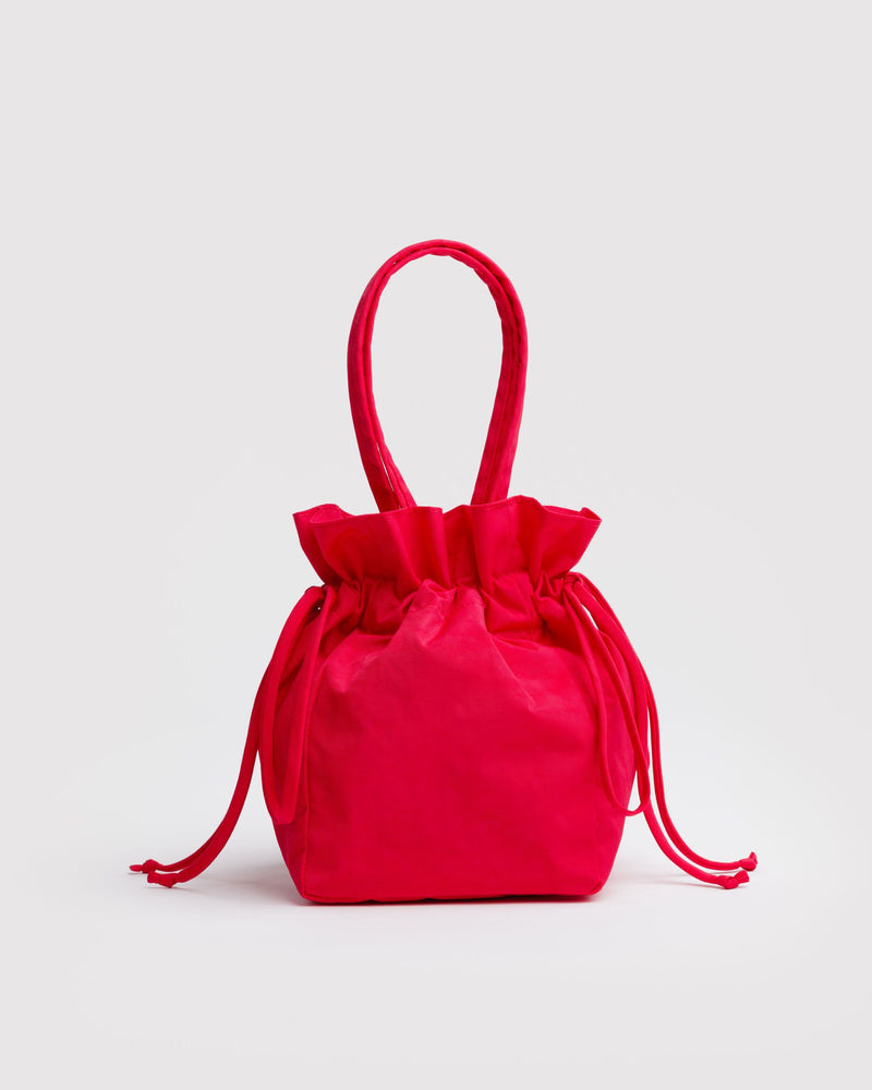 BAGGU  Nylon Drawstring Bag - Candy Apple