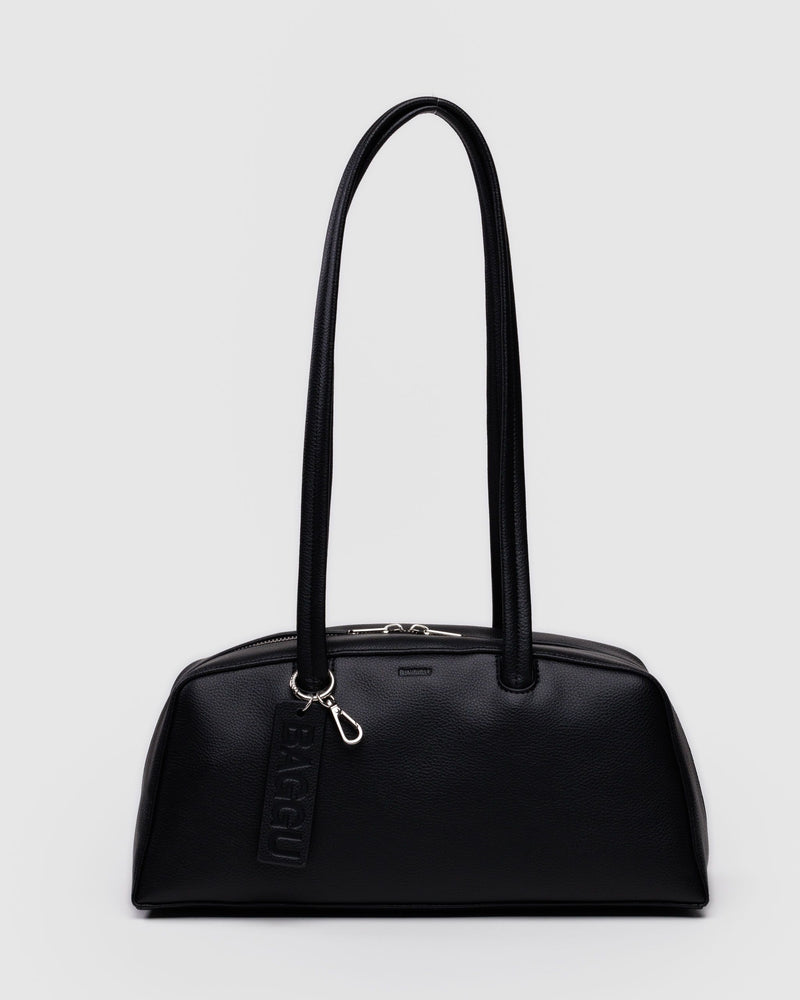 BAGGU.com  Recycled Leather Bowler Bag - Black
