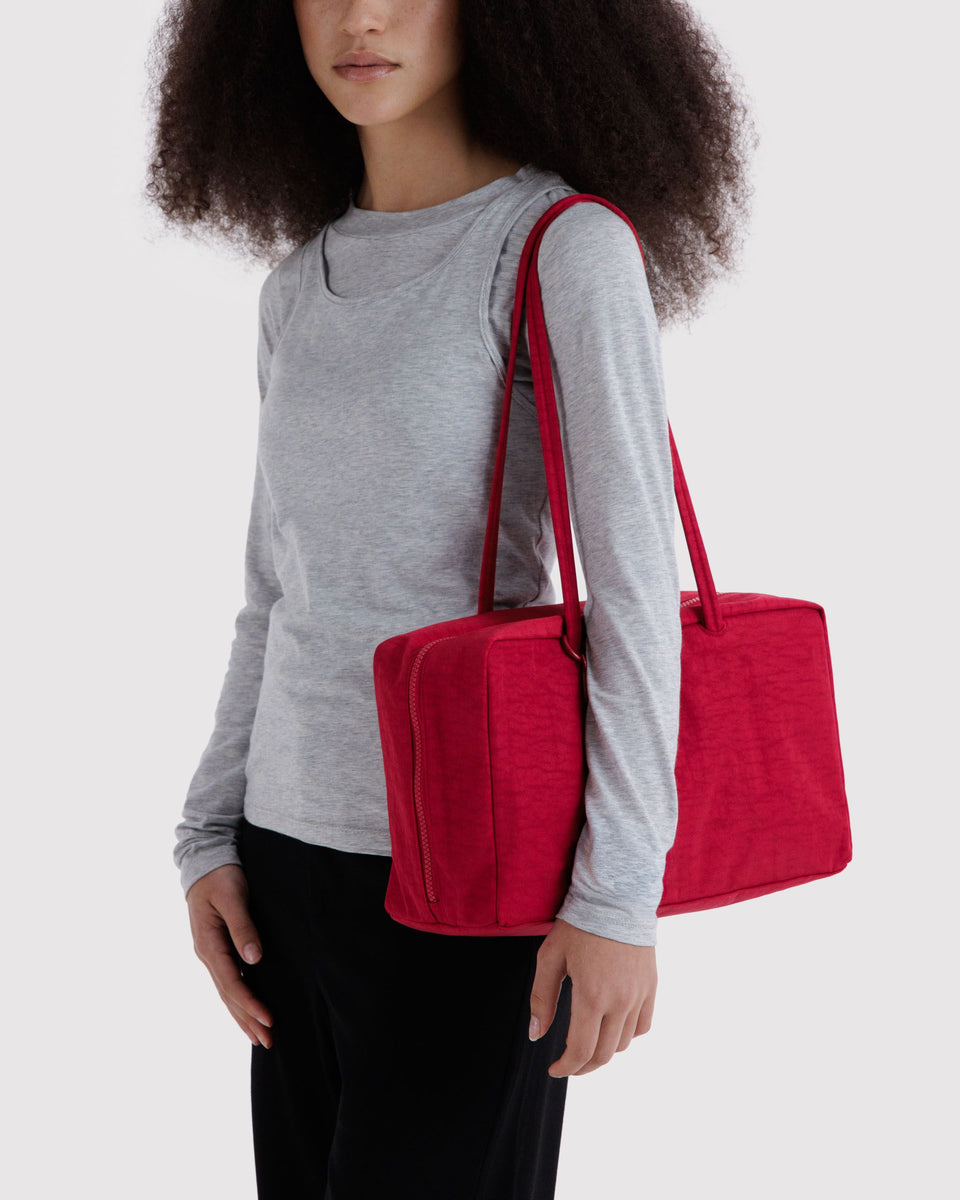 BAGGU New Arrivals Medium Nylon Bowler Bag - Cherry