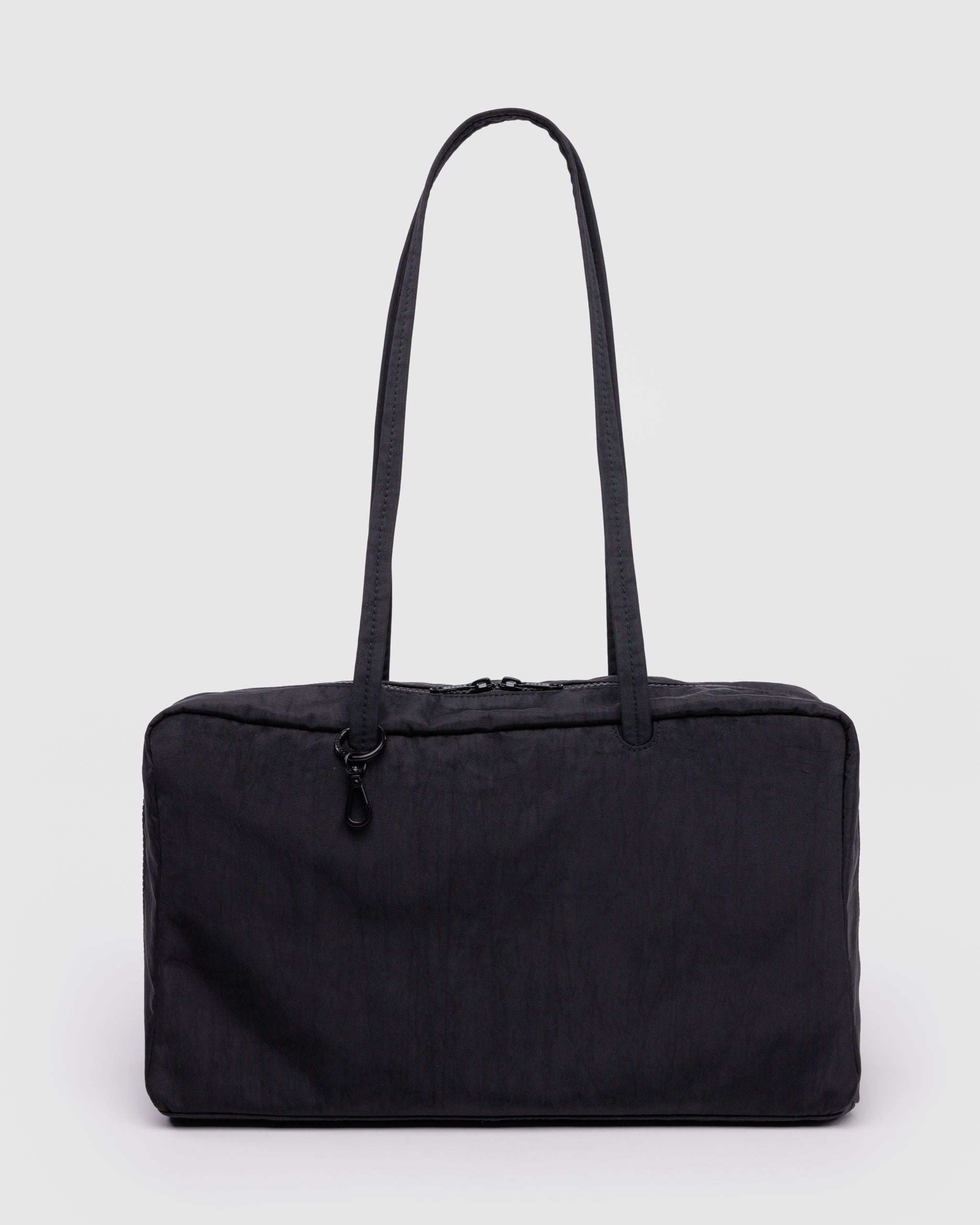 Medium Nylon Bowler Bag - Black | BAGGU Medium Nylon Bowler Bag - Black | BAGGU