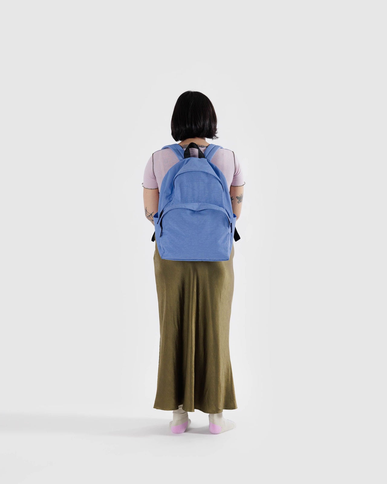 Large Nylon Backpack - Pansy Blue