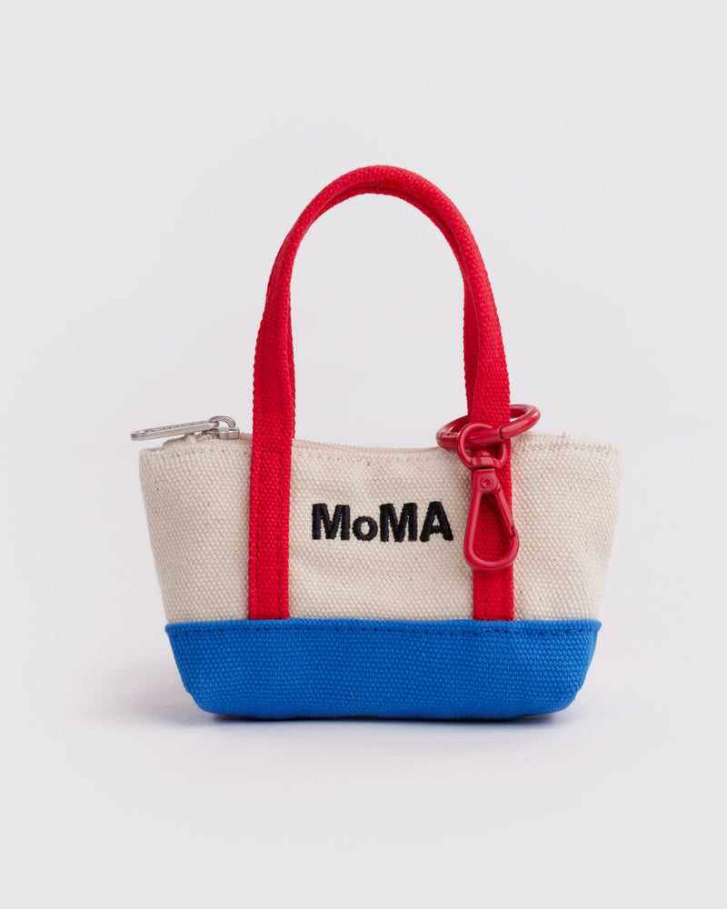 BAGGU  MoMA Tote Charm - Red/ Blue