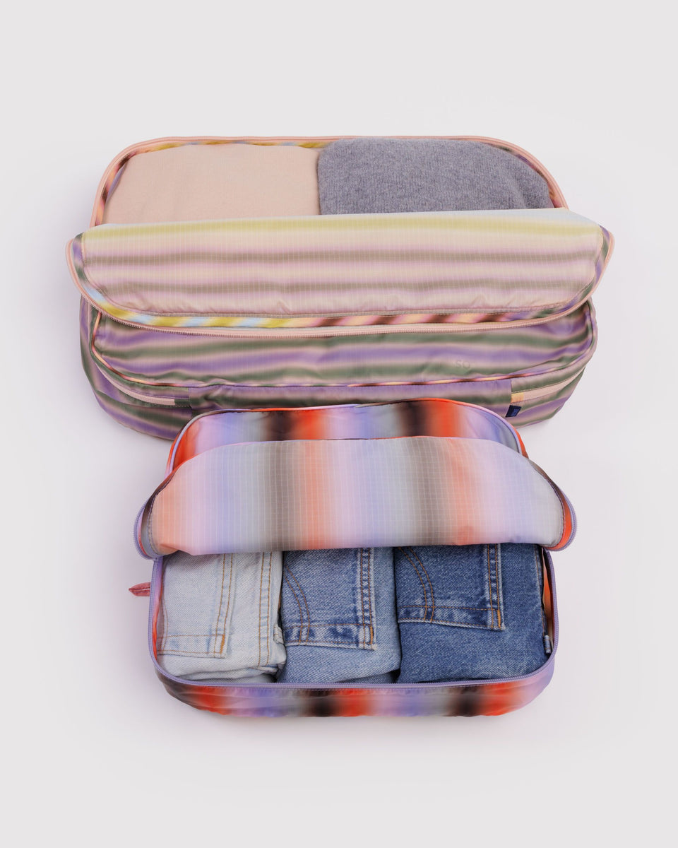 BAGGU Products Large Packing Cube Set - Gradient Stripes