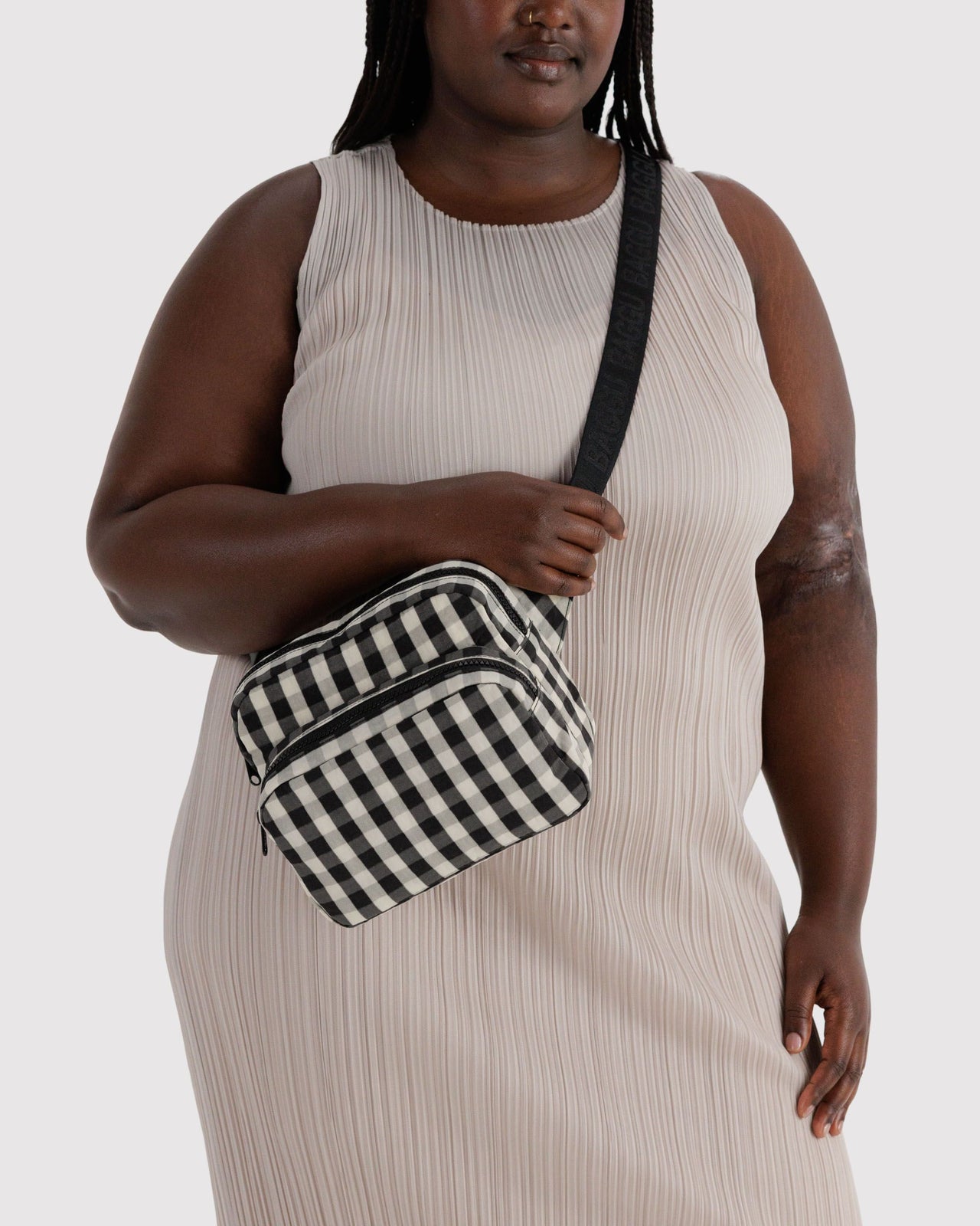 Fanny Pack - Black and Cream Gingham