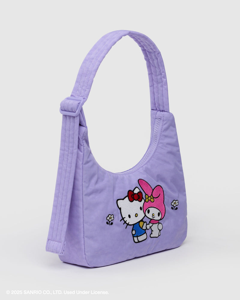 BAGGU  Mini Nylon Shoulder Bag - Embroidered Hello Kitty & My Melody