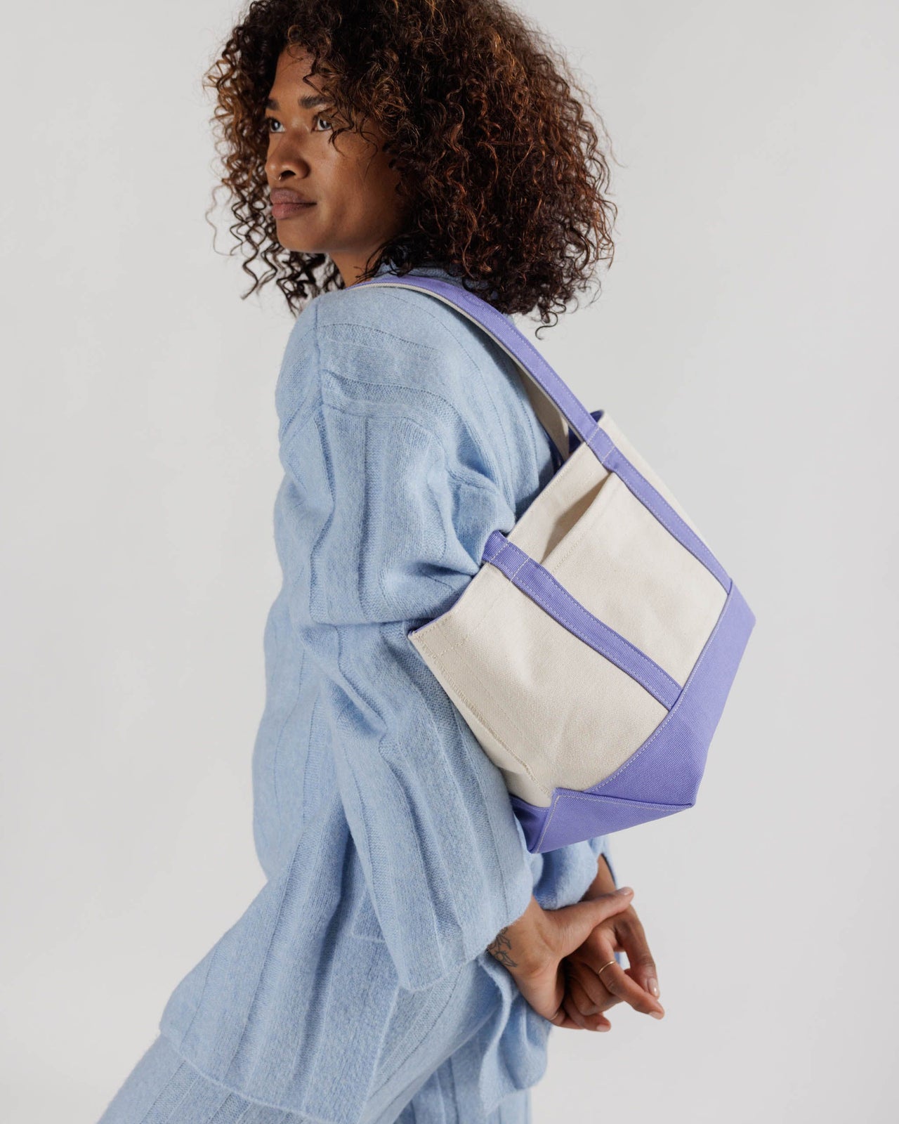 Small Heavyweight Canvas Tote - Bluebell