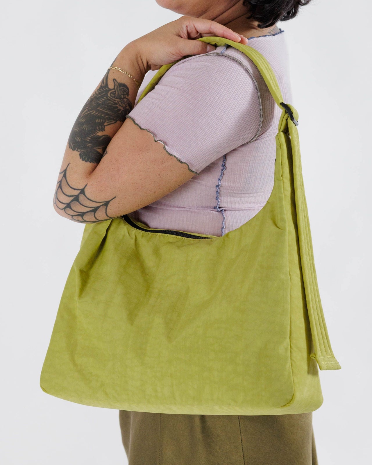 Nylon Shoulder Bag - Lemongrass