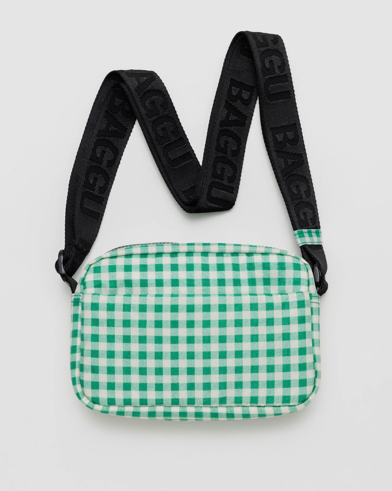 Camera Crossbody - Green Gingham