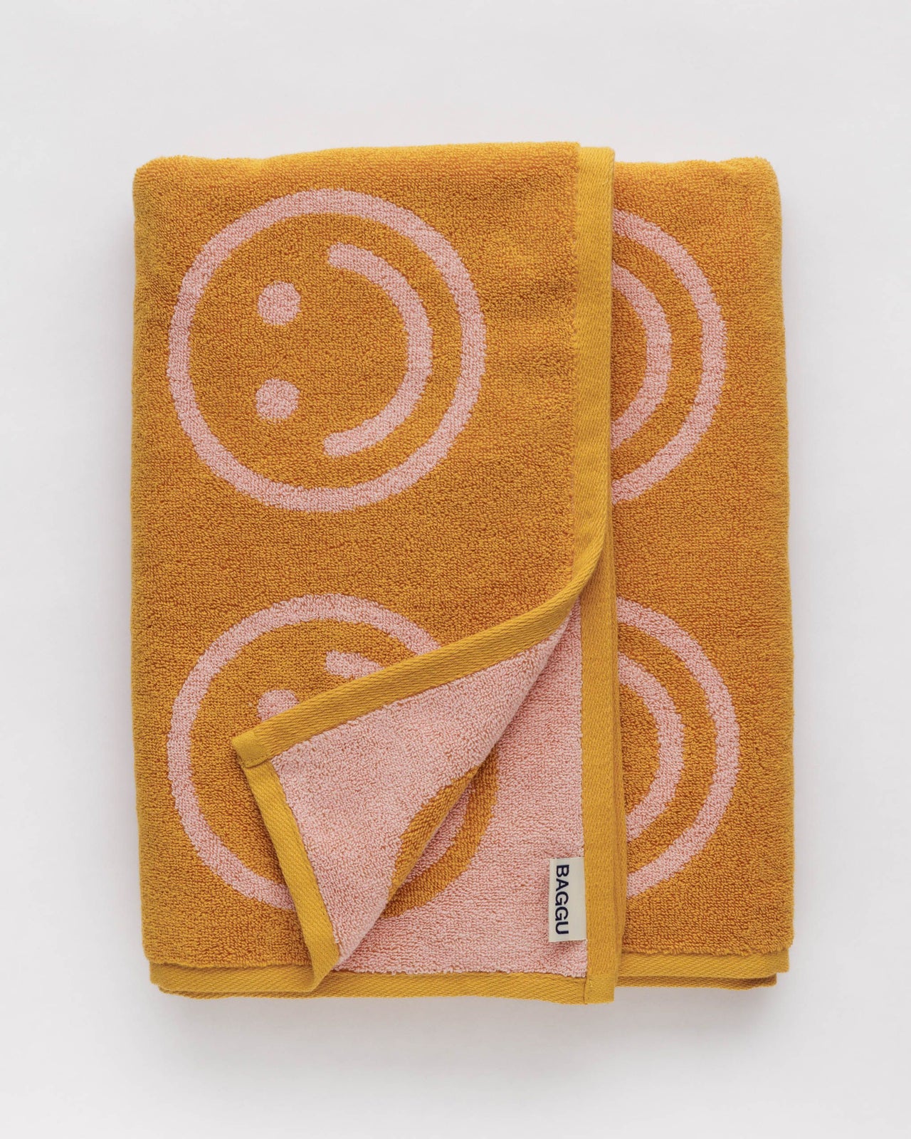 Bath Towel - Marigold Peach Happy