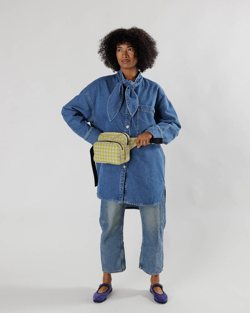 BAGGU Fanny Pack Fanny Pack - Pink Pistachio Pixel Gingham