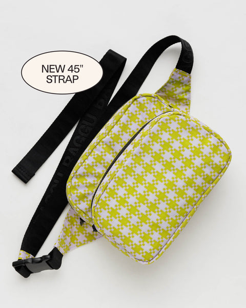 BAGGU Crossbody Bags Fanny Pack - Pink Pistachio Pixel Gingham