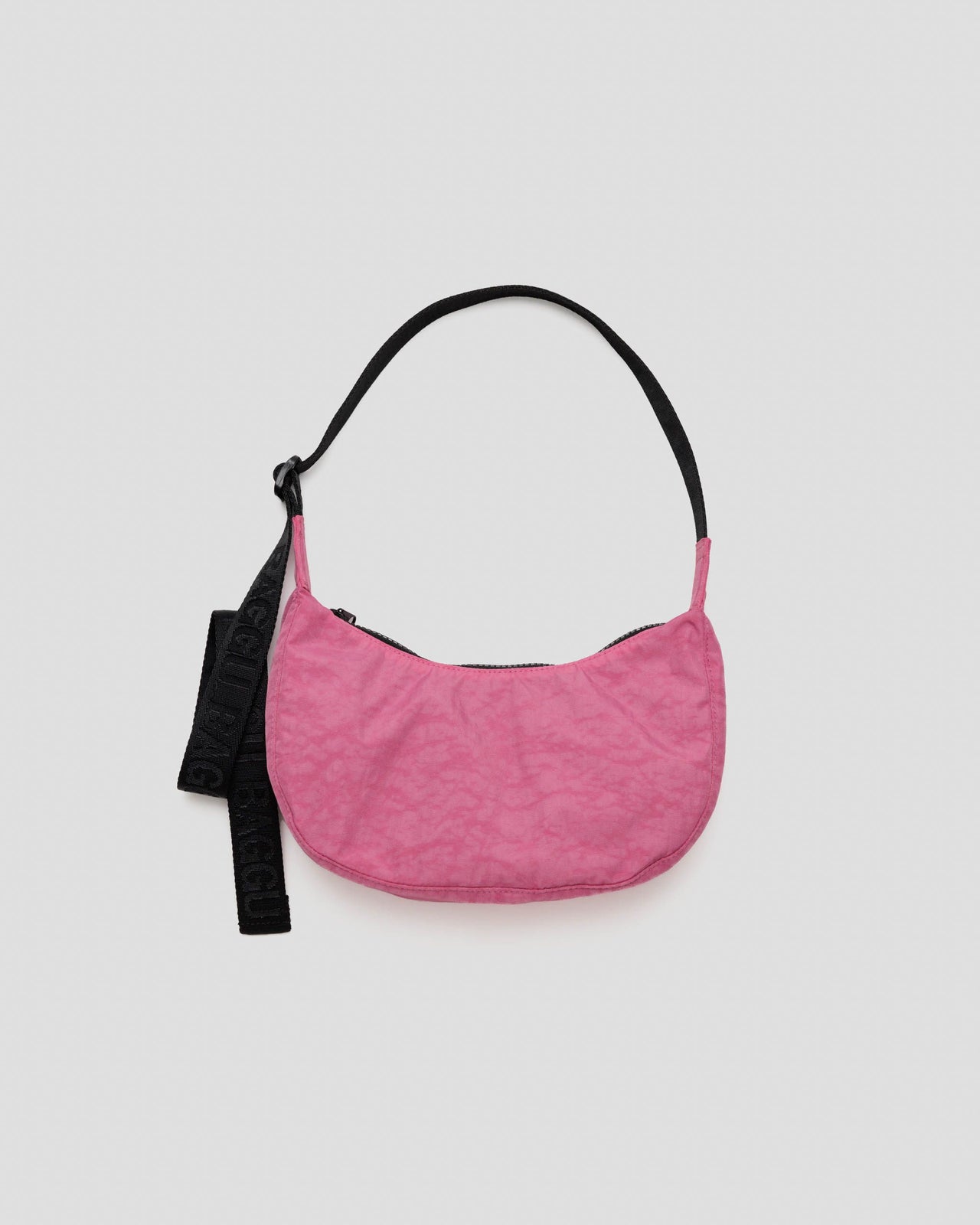 Small Nylon Crescent Bag - Azalea Pink