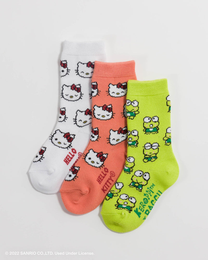 BAGGU.com  Kids Crew Sock Set of 3 - Sanrio Friends